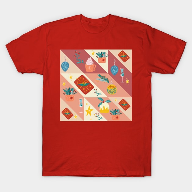 Stars In The Sky Christmas Patterns 2022 T-Shirt by i am Cuta